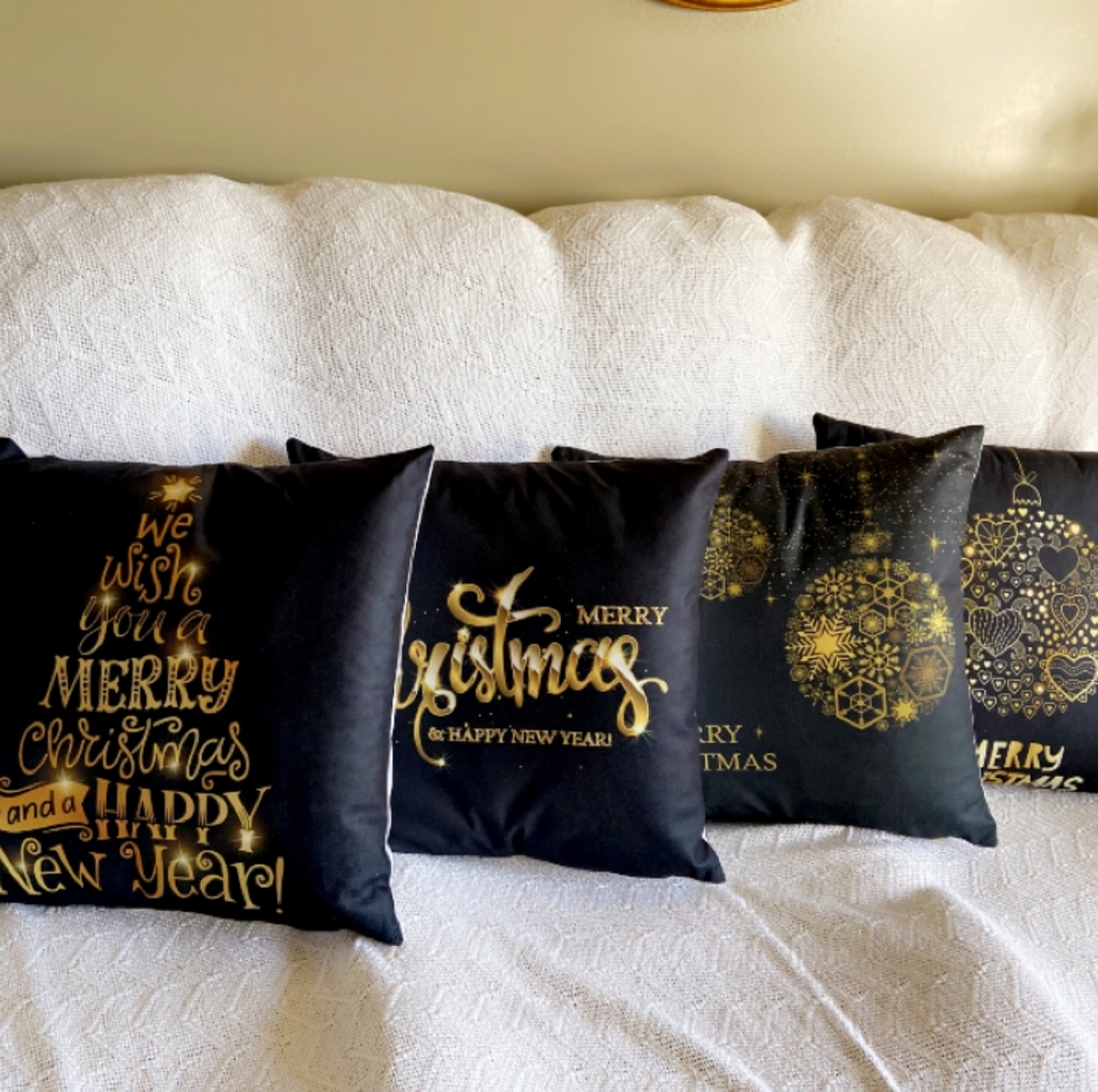 christmas pillow covers,set of 4